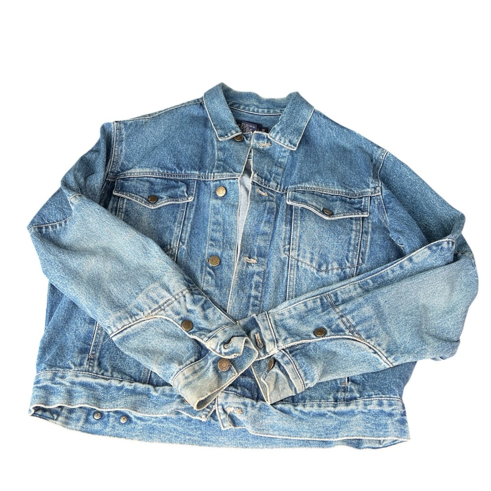 Calvin Klein Faded Light Blue Denim Jacket - Women's Jean Jacket Small